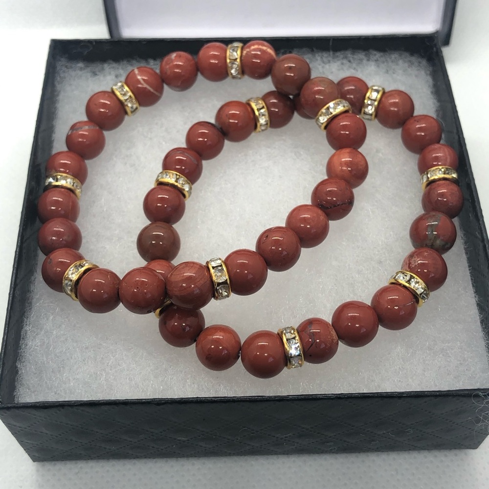 (SOLD) Red Jasper Beaded Bracelet